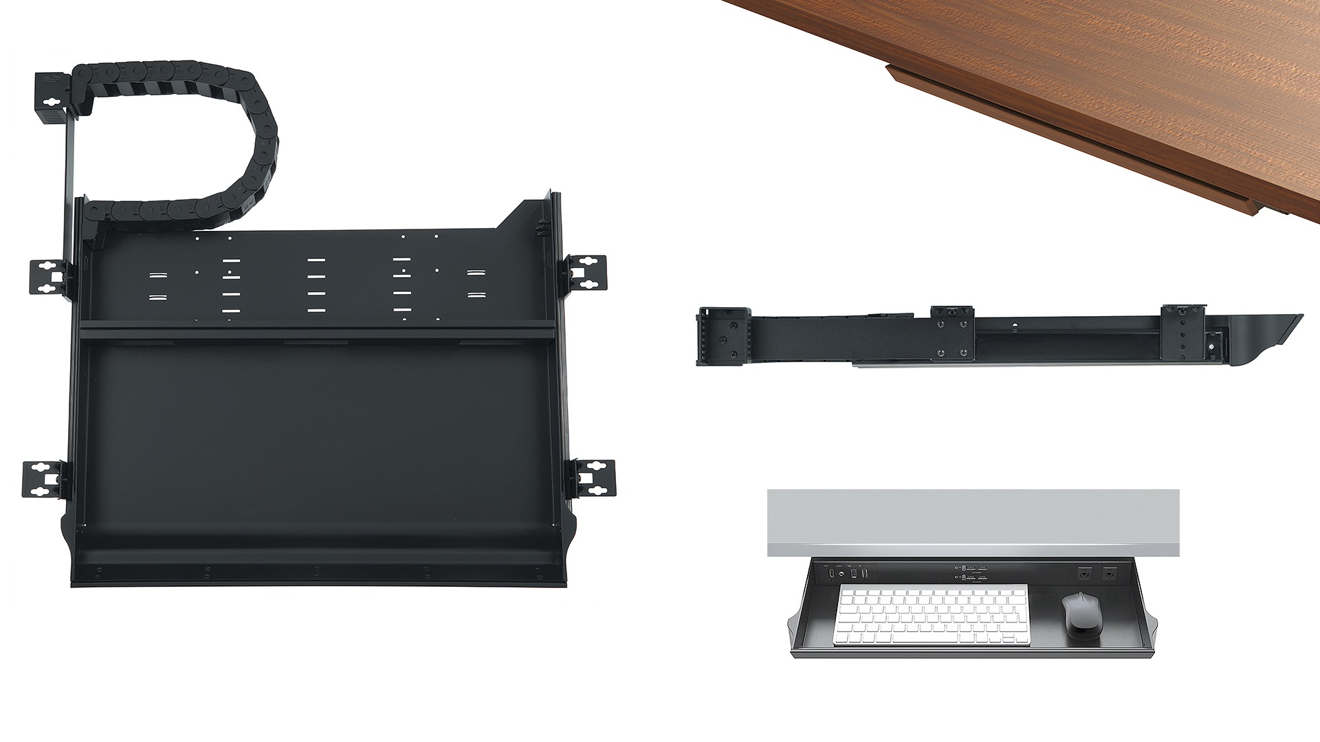 Extron Cable Cubby asztali fiókja egyszerű és gyors csatlakoztatást kínál az AV rendszerhez és az USB töltőhöz